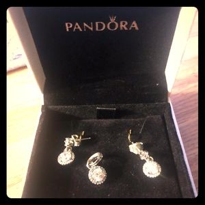 New In box pandora pendant and earrings set